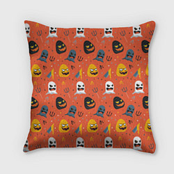 Подушка квадратная HALLOWEEN ХЭЛЛУИН, цвет: 3D-принт
