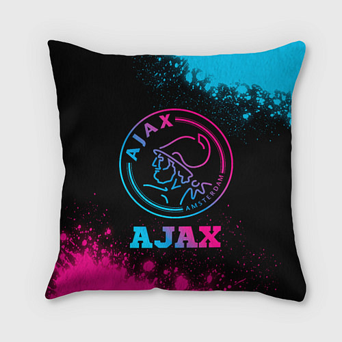 Подушка квадратная Ajax - neon gradient / 3D-принт – фото 1