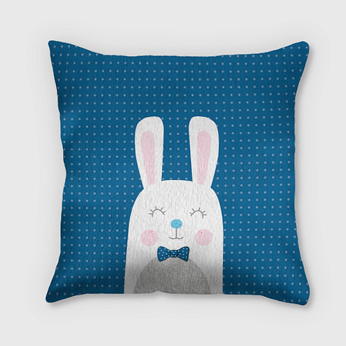 Подушка квадратная Мистер кролик / 3D-принт – фото 1