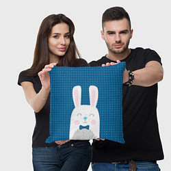 Подушка квадратная Мистер кролик, цвет: 3D-принт — фото 2