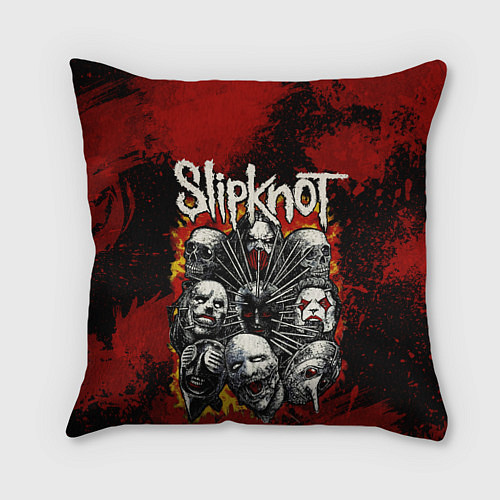 Подушка квадратная Slipknot rock / 3D-принт – фото 1