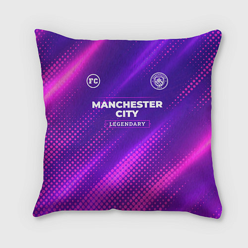 Подушка квадратная Manchester City legendary sport grunge / 3D-принт – фото 1