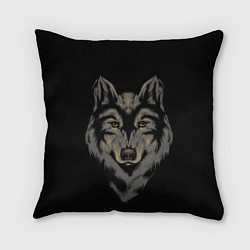 Подушка квадратная Голова серого волка