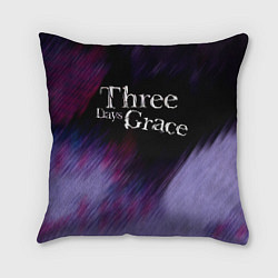 Подушка квадратная Three Days Grace lilac, цвет: 3D-принт