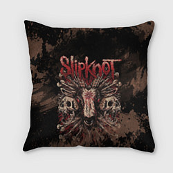 Подушка квадратная Slipknot skull, цвет: 3D-принт