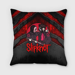 Подушка квадратная Slipknot black and red