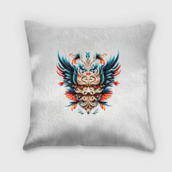 Подушка квадратная Маска шамана - ирезуми, цвет: 3D-принт
