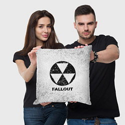 Подушка квадратная Fallout с потертостями на светлом фоне, цвет: 3D-принт — фото 2