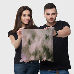 Подушка квадратная Абстрактный туман и следы красок, цвет: 3D-принт — фото 2