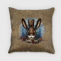 Подушка квадратная Ретро кролик, цвет: 3D-принт