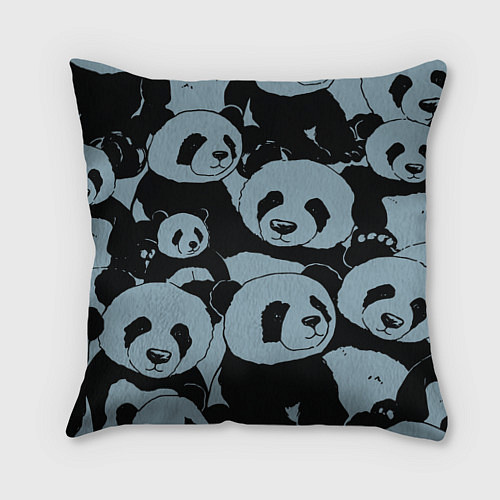 Подушка квадратная Panda summer song / 3D-принт – фото 1