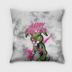 Подушка квадратная Zombie rabbit Happy new year