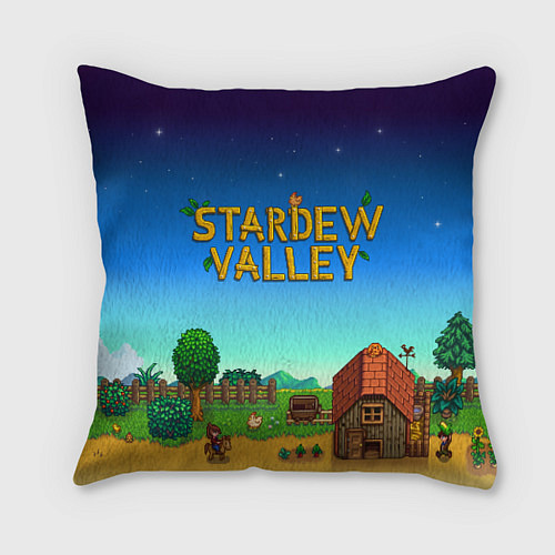 Подушка квадратная Мой дом в Stardew Valley / 3D-принт – фото 1