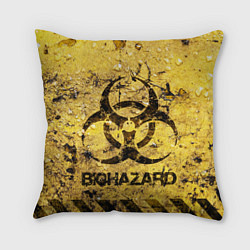 Подушка квадратная Danger biohazard, цвет: 3D-принт