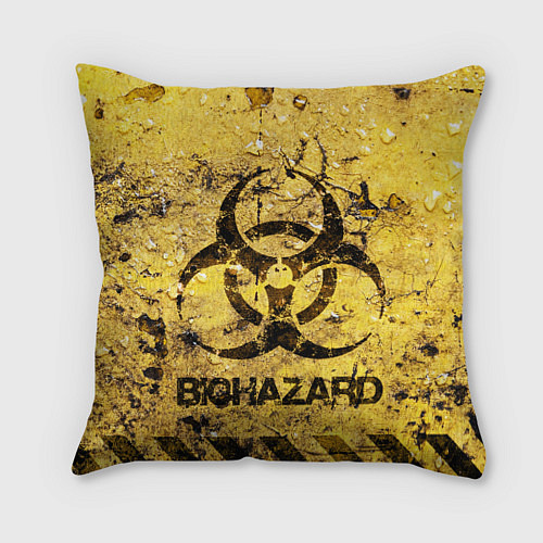 Подушка квадратная Danger biohazard / 3D-принт – фото 1