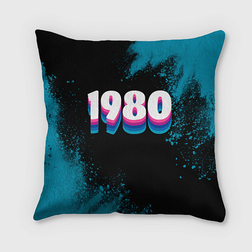 Подушка квадратная Made in 1980: vintage art / 3D-принт – фото 1