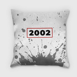 Подушка квадратная 2002 - в красной рамке на светлом, цвет: 3D-принт