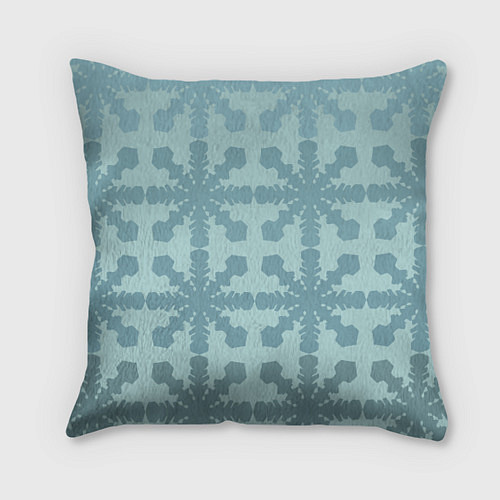 Подушка квадратная Снежинки градиент / 3D-принт – фото 1