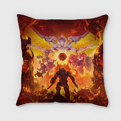 Подушка квадратная Doom в аду, цвет: 3D-принт