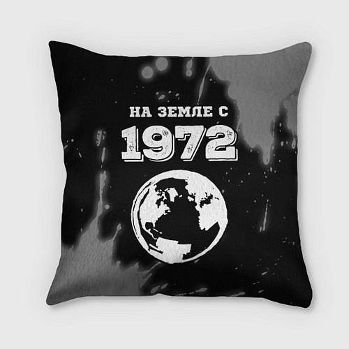 Подушка квадратная На Земле с 1972: краска на темном / 3D-принт – фото 1