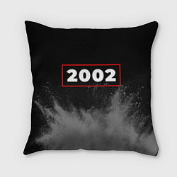 Подушка квадратная 2002 - в красной рамке на темном, цвет: 3D-принт