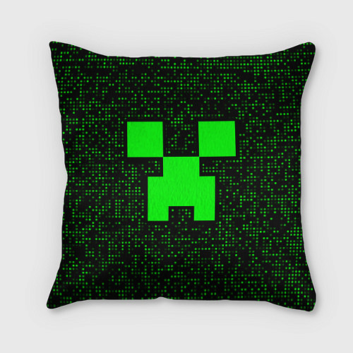 Подушка квадратная Minecraft green squares / 3D-принт – фото 1