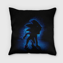Подушка квадратная Sonic - dark theme, цвет: 3D-принт