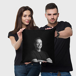 Подушка квадратная Илон Маск, портрет, цвет: 3D-принт — фото 2