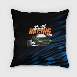 Подушка квадратная Street Racing Japan, цвет: 3D-принт