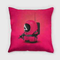 Подушка квадратная Игра в кальмара амонг ас, цвет: 3D-принт