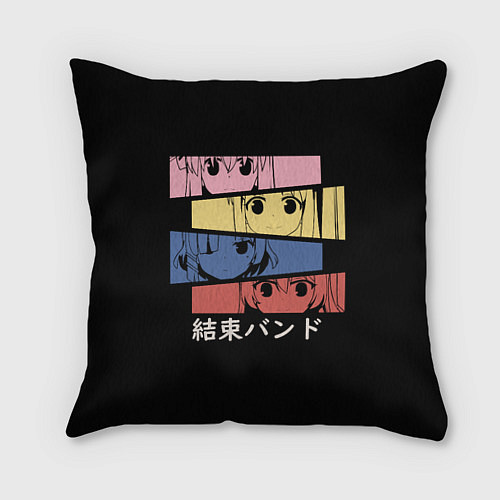 Подушка квадратная Bocchi The Rock Одинокий рокер / 3D-принт – фото 1