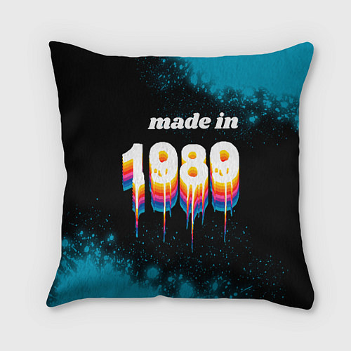 Подушка квадратная Made in 1989: liquid art / 3D-принт – фото 1