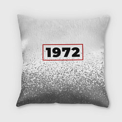 Подушка квадратная 1972 - в красной рамке на светлом, цвет: 3D-принт