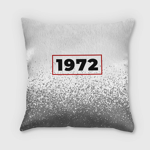 Подушка квадратная 1972 - в красной рамке на светлом / 3D-принт – фото 1