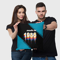 Подушка квадратная Made in 1986: liquid art, цвет: 3D-принт — фото 2