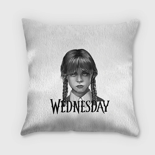 Подушка квадратная Уэнсдэй Аддамс - Wednesday / 3D-принт – фото 1