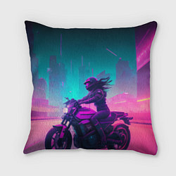 Подушка квадратная Cyberpunk moto, цвет: 3D-принт