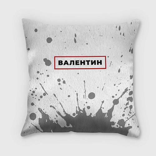 Подушка квадратная Валентин - в красной рамке на светлом / 3D-принт – фото 1