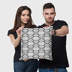 Подушка квадратная Восьмерка паттерн, цвет: 3D-принт — фото 2