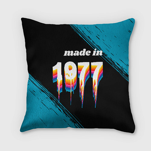 Подушка квадратная Made in 1977: liquid art / 3D-принт – фото 1