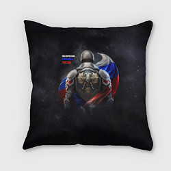 Подушка квадратная Космические паладины России, цвет: 3D-принт