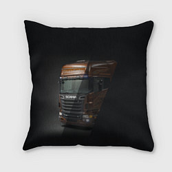 Подушка квадратная Scania, цвет: 3D-принт