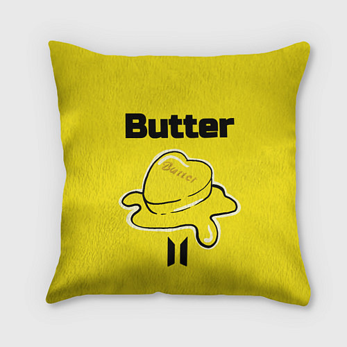 Подушка квадратная BTS butter / 3D-принт – фото 1
