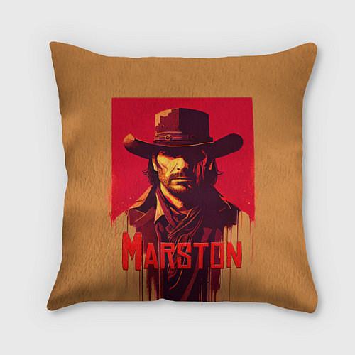 Подушка квадратная John Marston poster / 3D-принт – фото 1