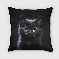 Подушка квадратная Голубоглазый котенок, цвет: 3D-принт