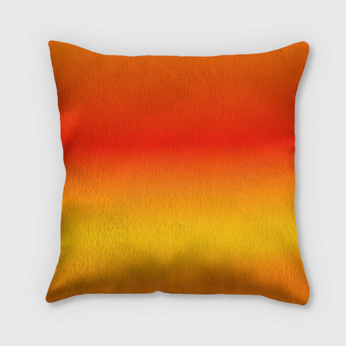 Подушка квадратная Переливы оранжевого / 3D-принт – фото 1