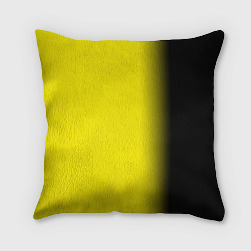 Подушка квадратная И черный и желтый / 3D-принт – фото 1