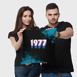 Подушка квадратная Made in 1977: vintage art, цвет: 3D-принт — фото 2