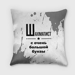 Подушка квадратная Шахматист ну с очень большой буквы, цвет: 3D-принт