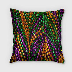 Подушка квадратная Разноцветные буссы, цвет: 3D-принт